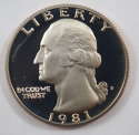 1981 S Washington Clad Quarter Proof GEM US Coin Proof (PF) - SKU 29USQCL