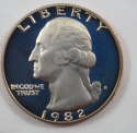 1982 S Washington Clad Quarter Proof GEM US Coin Proof (PF) - SKU 39USQCL
