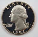 1982 S Washington Clad Quarter Proof GEM US Coin Proof (PF) - SKU 40USQCL